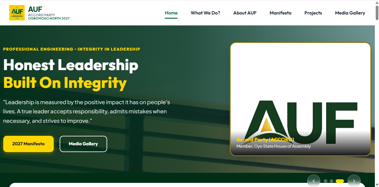 AUF Organisation Website